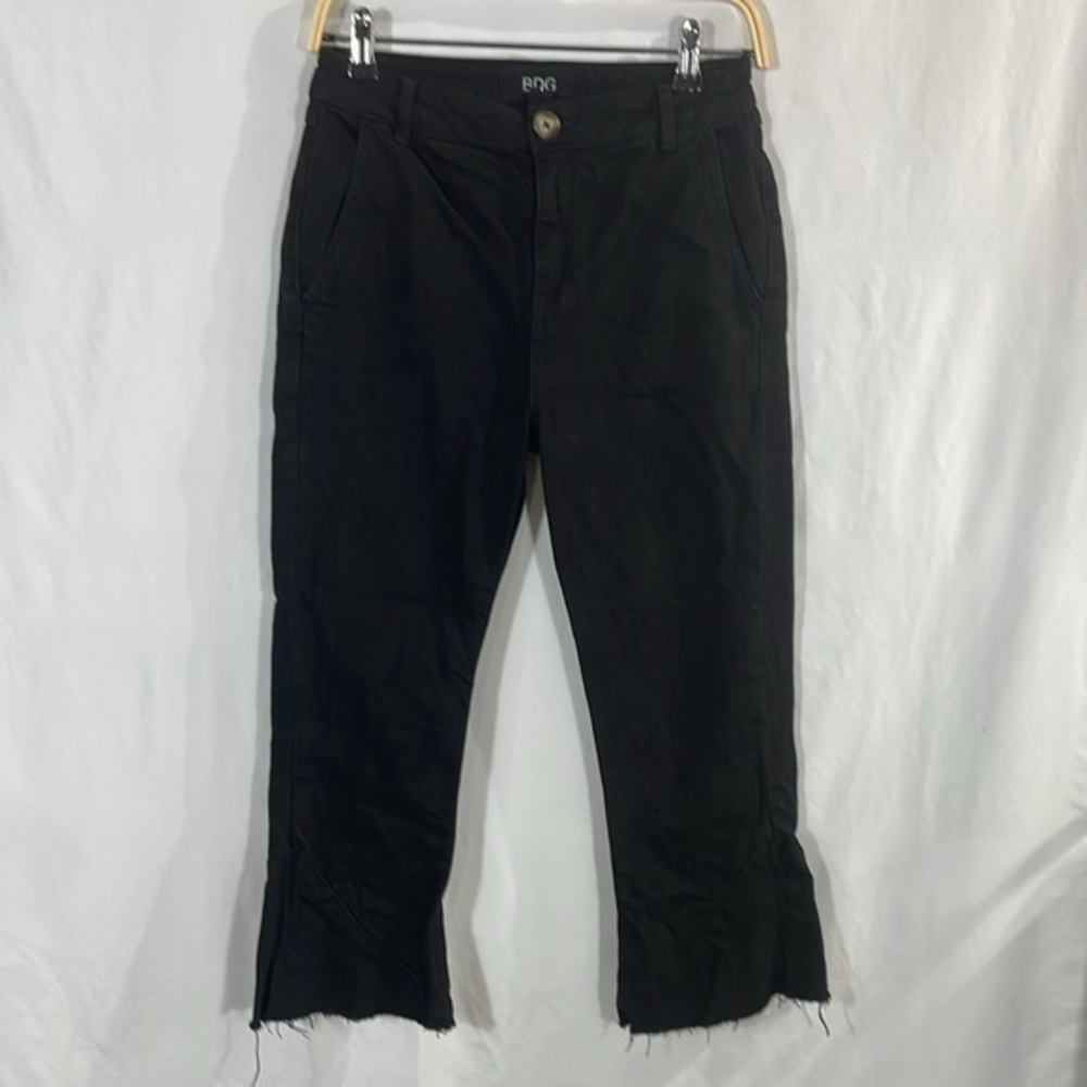 Bdg blck denim raw hem pants